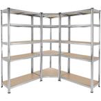 Werkplaatsrek Gustav, 3-delig, 15 planken, 2625 kg - zilver, Verzenden, Nieuw