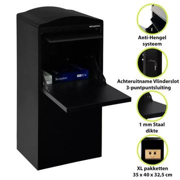Frontbox Uni stardust black 158 l | Pakketbrievenbus | Nieuw beschikbaar voor biedingen