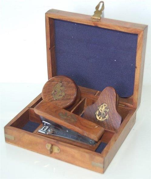 Scheepsuitrusting en armaturen - Hout, Messing, Antiek en Kunst, Curiosa en Brocante