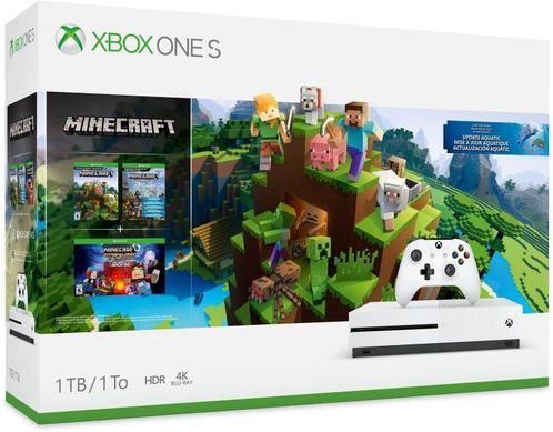 Xbox One S 1TB Pack-Minecraft Bundle (Xbox One) Gebruikt, Spelcomputers en Games, Spelcomputers | Xbox One, Zo goed als nieuw