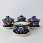 Drinkservies (11) - Porseleinen Gaiwan set Keizerlijk blauw, Antiek en Kunst, Curiosa en Brocante