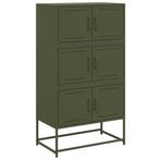 Dressoir Olijfgroen | Retourdeal | 68% Korting!, Huis en Inrichting, Kasten | Dressoirs, Minder dan 50 cm, IndustriÃ«le stijl