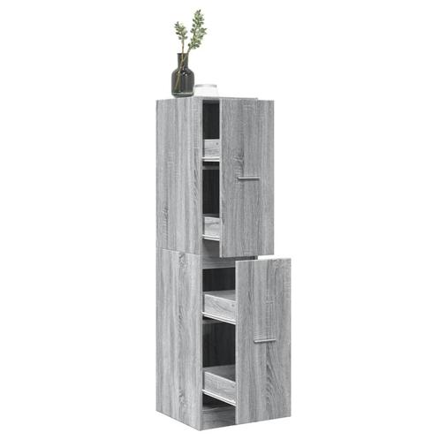 vidaXL Apothekerskast 30x41x144,5 cm bewerkt hout grijs, Huis en Inrichting, Kasten | Overige, Nieuw, Verzenden