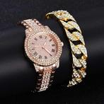 Diamond Horloge met Armband voor Dames - Luxe Strass Kwarts, Verzenden, Nieuw, LVPAI