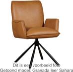 Set van 6 Cognac leren industriële draaibare eetkamerstoelen, Huis en Inrichting, Stoelen, Overige kleuren, Nieuw, Leer, Ophalen of Verzenden