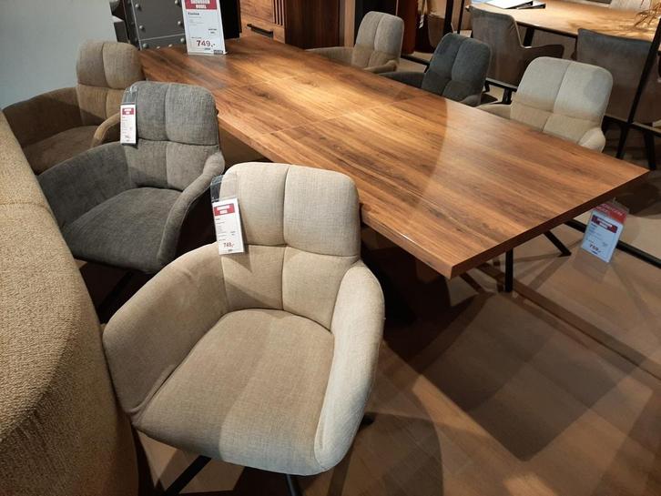 Eetkamerstoelen Ciolina (set van 6) **SHOWROOMMODEL**, Huis en Inrichting, Stoelen, Bruin, Nieuw, Stof