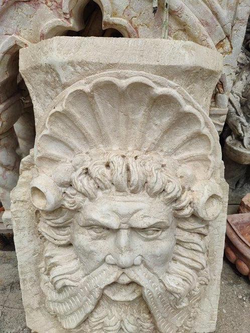 Reliëf, Mascherone/bocca da fontana raffigurante Nettuno -, Antiek en Kunst, Curiosa en Brocante