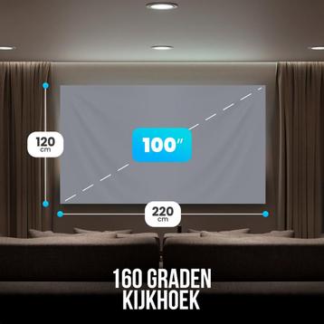 2dekans | Strex - Beamerscherm - 100 Inch -160° Kijkhoek - beschikbaar voor biedingen