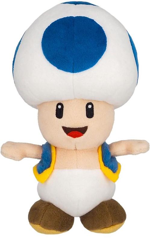 Super Mario - Blue Toad Knuffel (20cm) | Together Plus -, Kinderen en Baby's, Speelgoed | Knuffels en Pluche, Nieuw, Verzenden