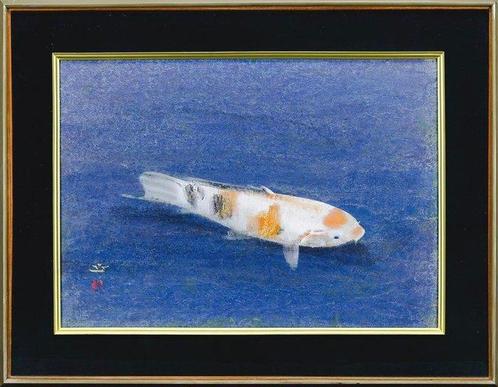 Een prachtig Japans schilderij van karpers - Papier -, Antiek en Kunst, Antiek | Overige Antiek