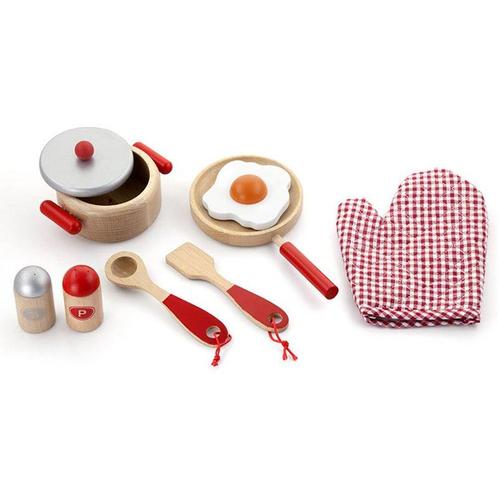 Viga Toys Keukenset rood 9-delig. 3+ van €23,95 voor €16,77, Kinderen en Baby's, Speelgoed | Overig, Ophalen