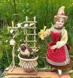 Antique French Mechanical Pull Toy The Farmers Wife and Duck