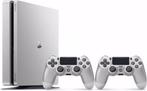 Playstation 4 Slim 500GB Zilver +  2 x V2 Controller, Spelcomputers en Games, Spelcomputers | Sony PlayStation 4, Ophalen of Verzenden