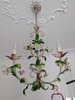 Plafondlamp - IJzer - Roselline ceramica, Antiek en Kunst, Antiek | Overige Antiek