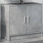 vidaXL Wastafelkast 63x29x55 cm bewerkt hout betongrijs, Huis en Inrichting, Badkamer | Badkamermeubels, Verzenden, Nieuw, Minder dan 100 cm