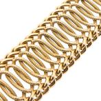 Gouden Franse gourmet schakel armband | 19 cm, Goud, Gebruikt, Ophalen of Verzenden, Overige kleuren