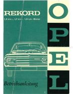 1966 OPEL REKORDINSTRUCTIEBOEKJE DUITS, Auto diversen, Handleidingen en Instructieboekjes