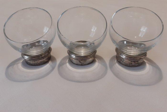 Drinkset (3) - .800 zilver - per cognac/brandy, Antiek en Kunst, Antiek | Goud en Zilver