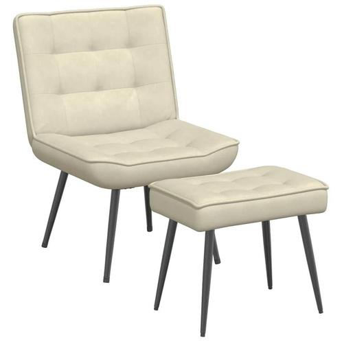 Relaxstoel Creme - OP=OP! - Met Voetenbank - Thuiswerken, Huis en Inrichting, Stoelen, Wit, Nieuw, Ophalen of Verzenden