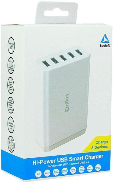 Logic3 Hi-Power USB Smart Charger-Wit (Diversen) Gebruikt, Doe-het-zelf en Verbouw, Elektra en Kabels, Zo goed als nieuw, Ophalen of Verzenden