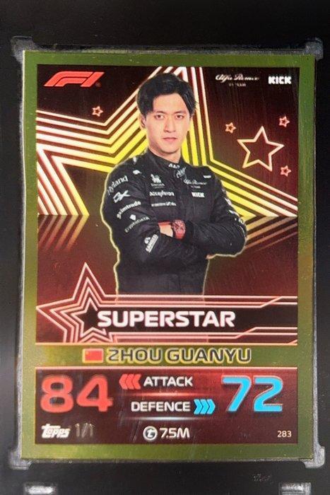 2022/23 Topps Turbo Attax F1 Zhou Guanyu 1/1 Card - Near, Hobby en Vrije tijd, Verzamelkaartspellen | Overige