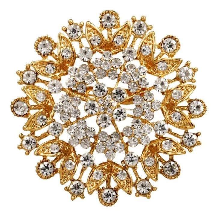 Fako Bijoux® - Broche - Ster Bloem - XXL - 71x71mm -, Sieraden, Tassen en Uiterlijk, Broches, Verzenden