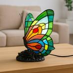 Lamp - Glas-in-lood - Tiffany Butterfly Lamp, Antiek en Kunst