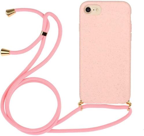 iPhone 6 Plus / 6S+ Crossbody TPU Hoesje met Koord Roze, Telecommunicatie, Mobiele telefoons | Hoesjes en Frontjes | Apple iPhone