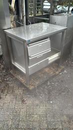 RVS werktafel met 3 lades 100x70x95 lxdxh, Ophalen of Verzenden, Gebruikt