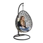 Hangstoel swing met standaard - zwart - 95x95x200 cm, Tuin en Terras, Nieuw, Verzenden