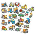 Stickers - Cartoon Vrachtwagens & Graafmachines - Scrapbook, Hobby en Vrije tijd, Ophalen of Verzenden, Nieuw