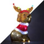 Kerstfiguur hond met gewei | PerfectLED | 22 x 15.5 x 35 cm, Verzenden, Nieuw
