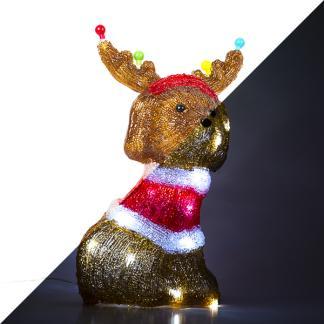 Kerstfiguur hond met gewei | PerfectLED | 22 x 15.5 x 35 cm, Diversen, Kerst, Nieuw, Verzenden