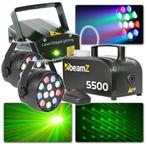 BeamZ lichtset met Laser, PAR spots en 500W rookmachine, Muziek en Instrumenten, Licht en Laser, Nieuw, Laser, Verzenden