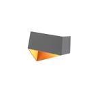 Design wandlamp grijs met koperen binnenkant - Fold, Huis en Inrichting, Lampen | Wandlampen, Nieuw, Design
