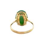 Gouden vintage ring met jade 18 krt, Ophalen of Verzenden, Nieuw