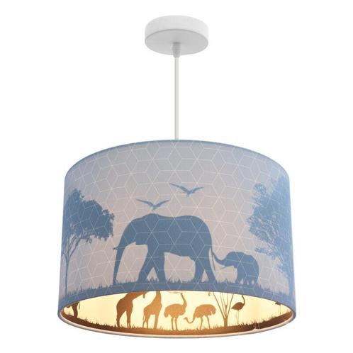 Blauwe dieren hanglamp Safari, Binnenzijde doorschijnend, Kinderen en Baby's, Kinderkamer | Inrichting en Decoratie, Nieuw, Ophalen of Verzenden