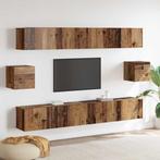 vidaXL TV Kast Set Oude Hout met lade 6 pcs Oud Hout, Verzenden, Nieuw, Overige houtsoorten