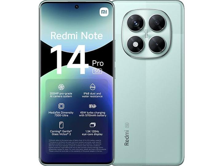 Xiaomi -  Redmi Note 14 Pro - 5g 256gb Coral  256 Gb - Groen, Telecommunicatie, Mobiele telefoons | Overige merken, Nieuw, Zonder abonnement