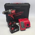 Milwaukee M18 BLDD2-0X Schroefboormachine Incl. 2 Accus..., Doe-het-zelf en Verbouw, Gereedschap | Boormachines, Ophalen of Verzenden