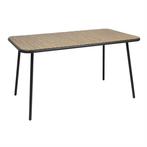 Santorini rechthoekige tafel houteffect | 75,5(H)x140(B)x..., Verzenden, Nieuw in verpakking