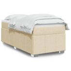 vidaXL Boxspring met matras stof crèmekleurig 80x200 cm, Huis en Inrichting, Eenpersoons, Verzenden, Nieuw, 80 cm