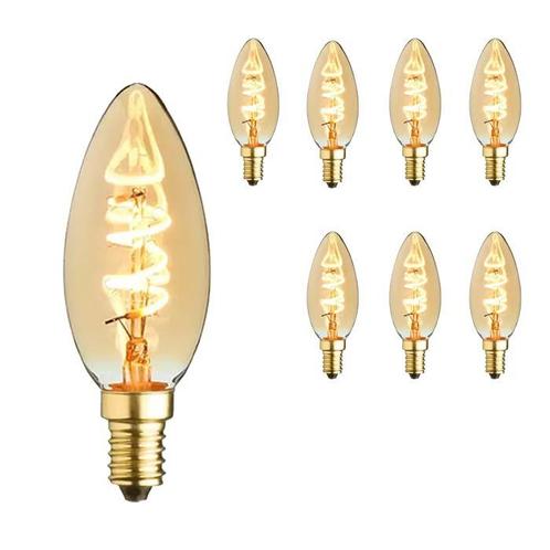 Set van 8 LED kaarslampen E14 | 2 watt dimbaar | 2000K warm, Huis en Inrichting, Lampen | Losse lampen, Overige typen, Nieuw, E14 (klein)