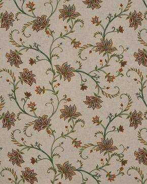 Katoen/Linnen Bloemen Naturel, Hobby en Vrije tijd, Stoffen en Lappen, Overige kleuren, Nieuw