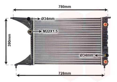RADIATOR VOOR OPEL OMEGA B 1994-1999 52463044, Auto-onderdelen, Airco en Verwarming, Nieuw, Ophalen of Verzenden