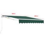 Zonnescherm Bitonto luifel handbediend met knikarm 300x250 c, Tuin en Terras, Zonneschermen, Verzenden, Nieuw