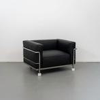2x Cassina LC3 Le Corbusier Fauteuil Zwart Leer - Chroom, Huis en Inrichting, Fauteuils, Minder dan 75 cm, Nieuw, Ophalen of Verzenden