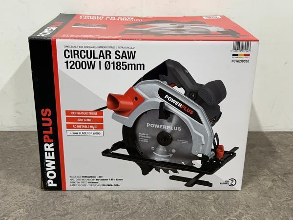 Veiling - Powerplus cirkelzaag 1200W ø185mm, Doe-het-zelf en Verbouw, Gereedschap | Zaagmachines