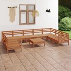 vidaXL 10-delige Loungeset massief grenenhout honingbruin, Tuin en Terras, Verzenden, Nieuw, Loungeset