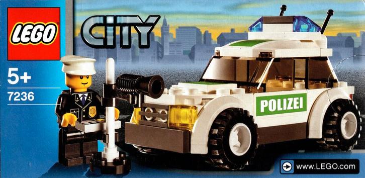 LEGO City Politiewagen (Polizei) - 7236 (Nieuw), Kinderen en Baby's, Speelgoed | Duplo en Lego, Nieuw, Verzenden